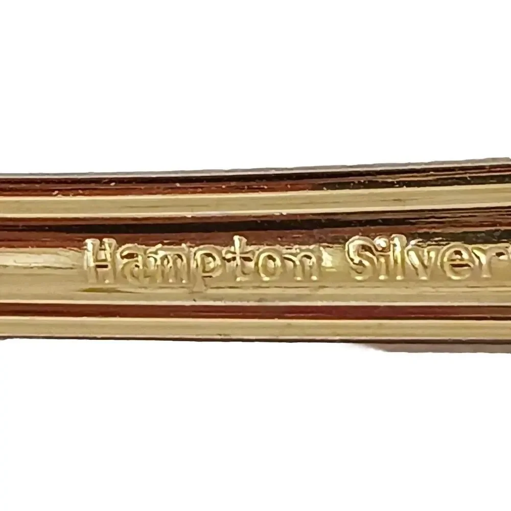 Hampton Silversmiths Gold Electroplate Elegant Scroll Deco Teaspoon Replacement